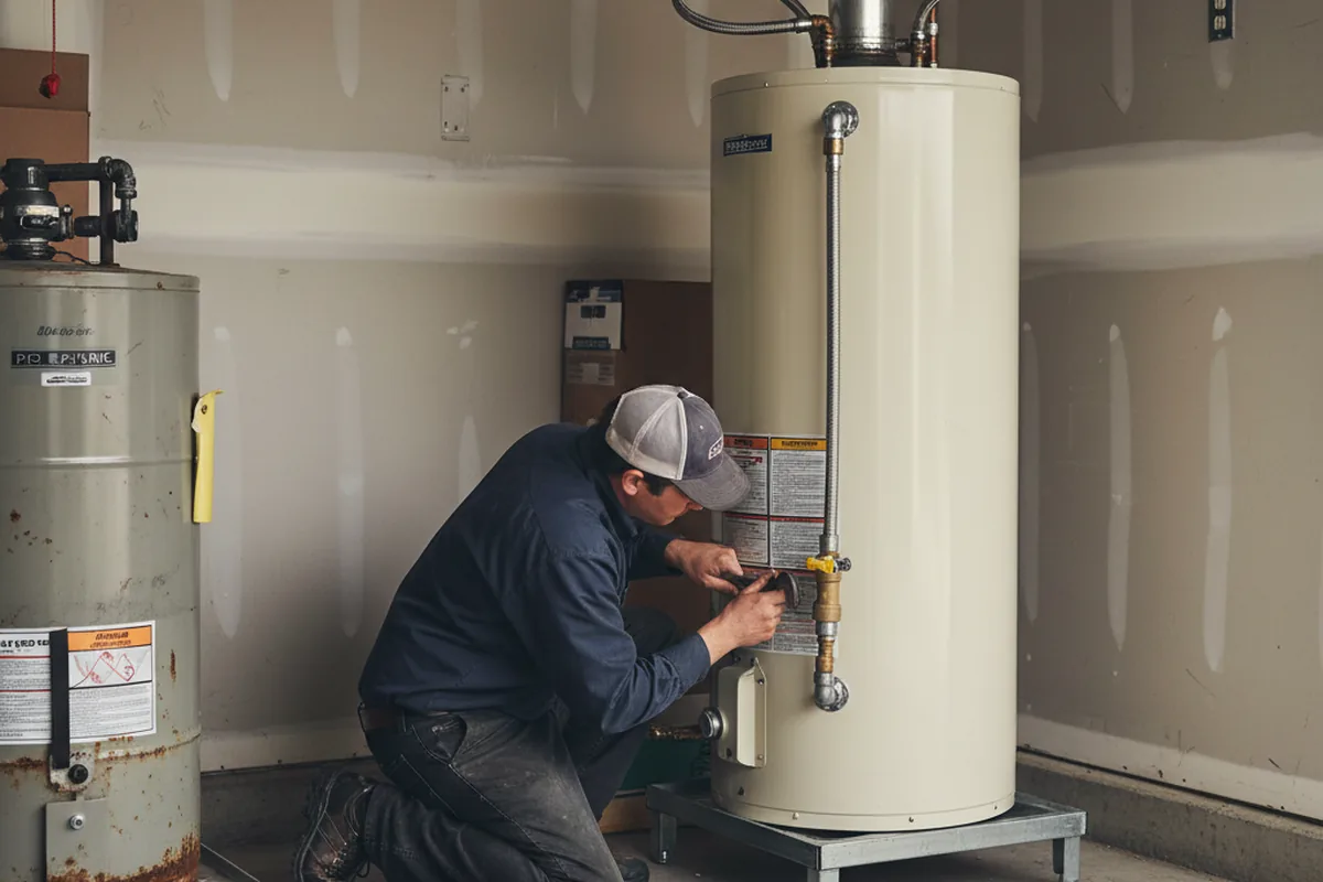 Water heater and shutoff valve replacement in Wiley